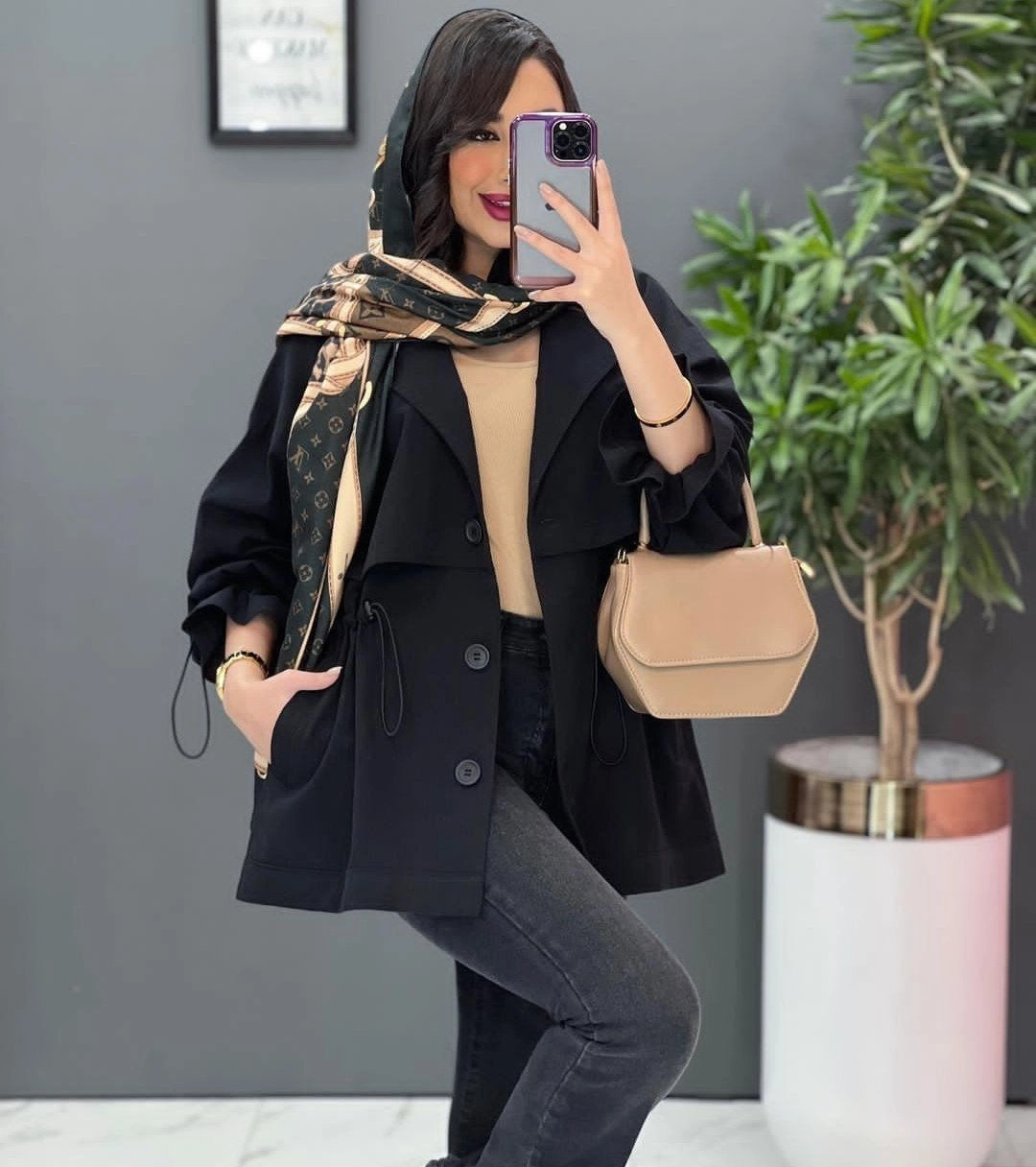 خرید اینترنتی مانتو سه دکمه