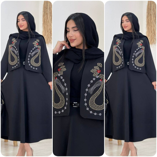 کت و دامن گلدوزی عیدانه مدل نهال