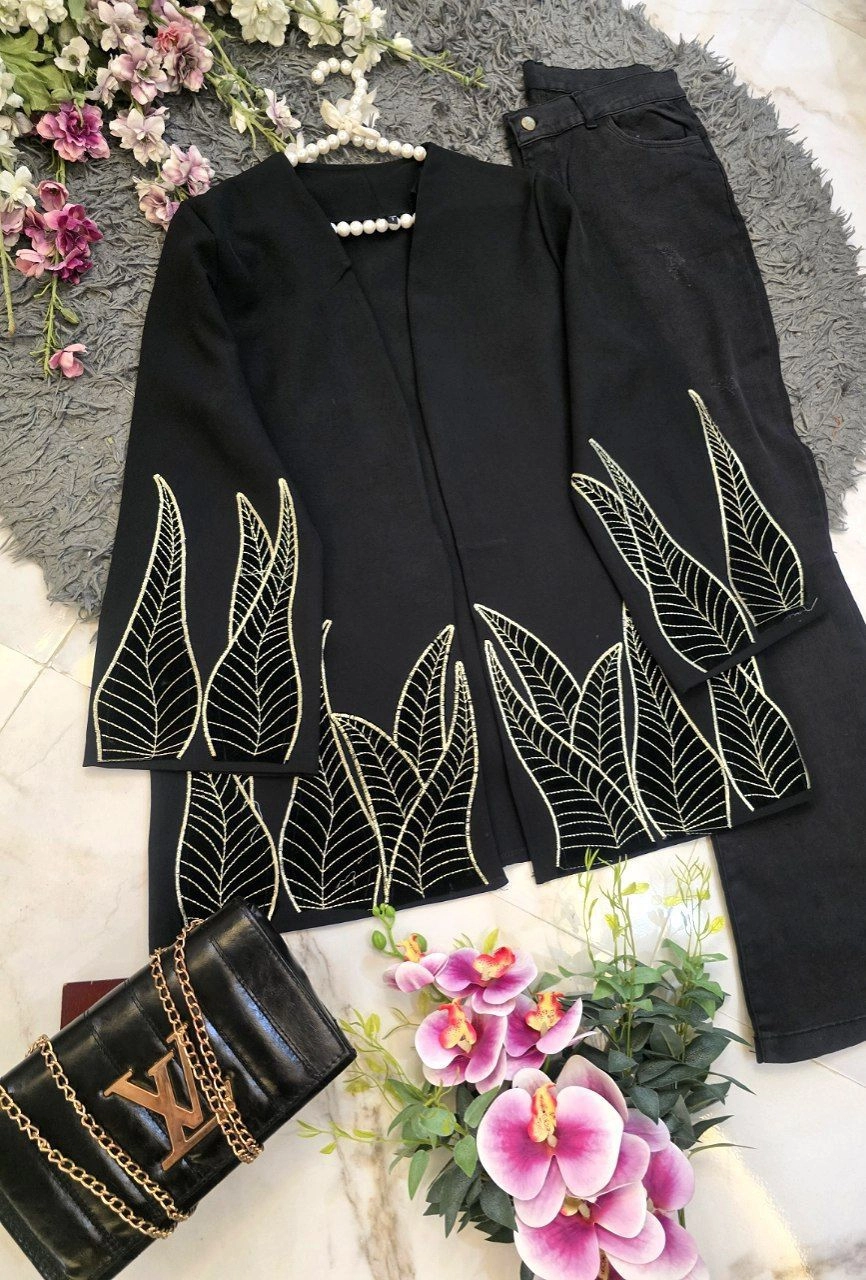 خرید اینترنتی کت زنانه مدل برگ عیدانه